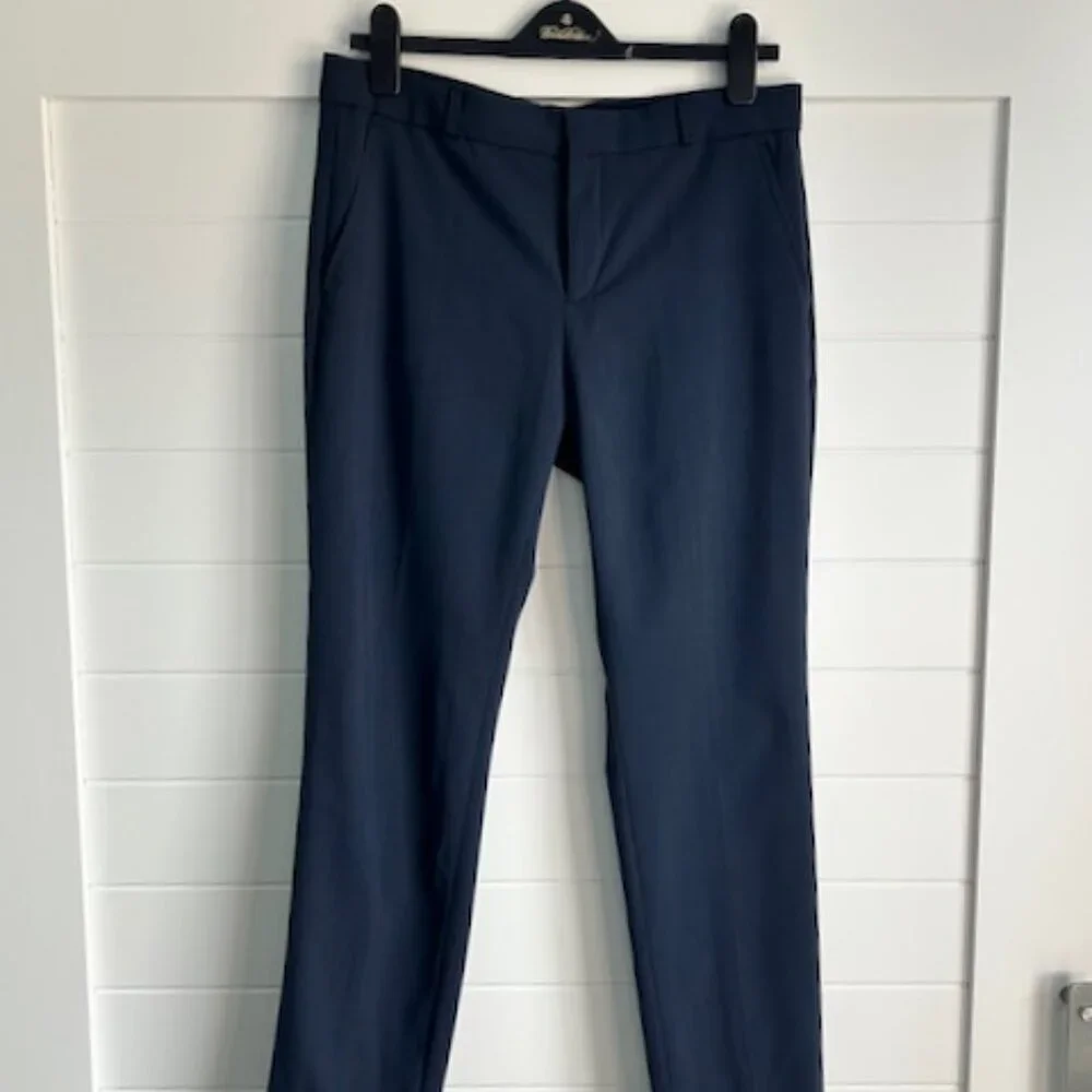 Banana Republic Ryan Fit Blue Straight Leg Trouser Pant Size 8 - Picture 3 of 8